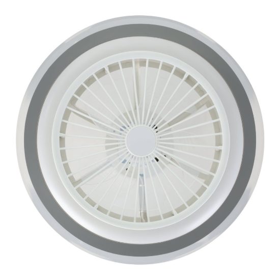 Eglo albufeira ventilatore da soffitto con luce led 25,5w cct 2700k 6500k con telecomando bianco grigio fino a 20mq