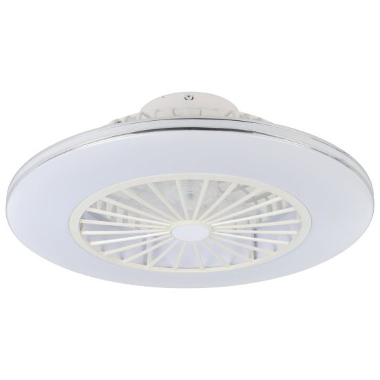 Eglo lovisca ventilatore da soffitto con luce led 37,8w cct 2700k 6500k con telecomando bianco argento fino a 20mq