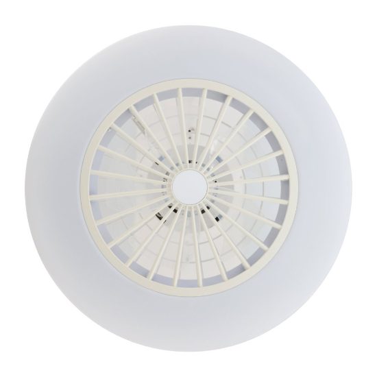 Eglo lovisca ventilatore da soffitto con luce led 37,8w cct 2700k 6500k con telecomando bianco argento fino a 20mq