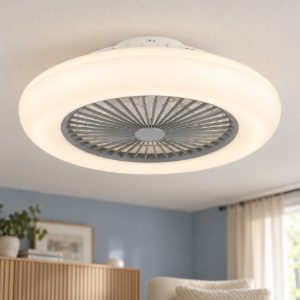 Eglo sayulita l ventilatore da soffitto con luce led 37,8w cct 2700k 6500k con telecomando bianco grigio fino a 20mq