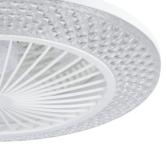 Eglo malinska ventilatore da soffitto con luce led 37,8w cct 2700k 6500k con telecomando bianco fino a 20mq