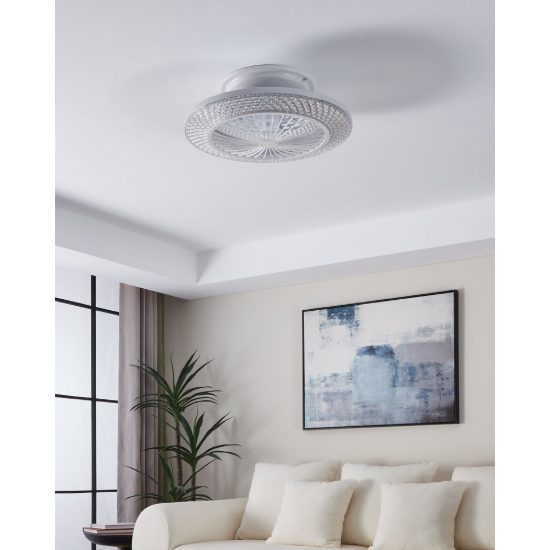 Eglo malinska ventilatore da soffitto con luce led 37,8w cct 2700k 6500k con telecomando bianco fino a 20mq