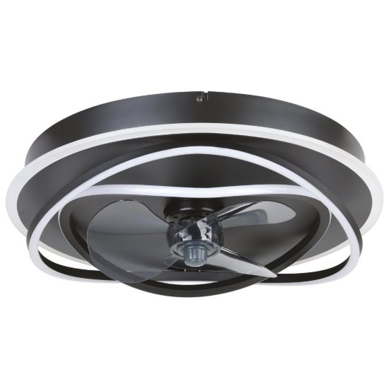 Eglo namori ventilatore da soffitto con luce led 36w cct 2700k 6500k dimmerabile con telecomando nero fino a 20mq