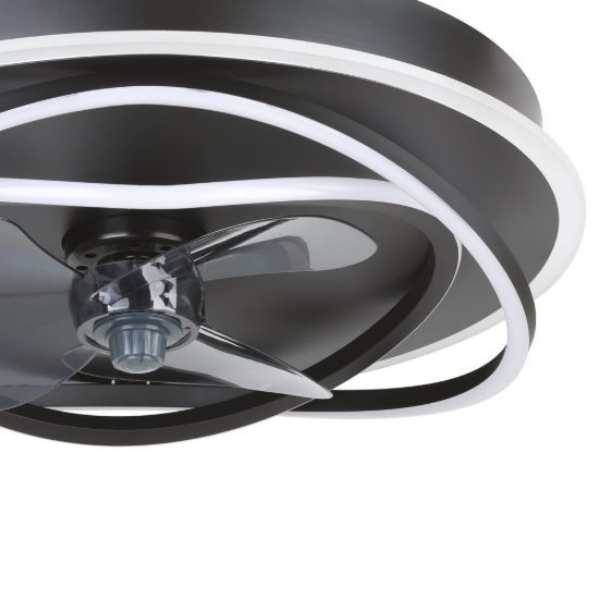 Eglo namori ventilatore da soffitto con luce led 36w cct 2700k 6500k dimmerabile con telecomando nero fino a 20mq