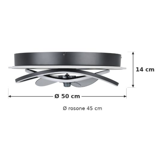 Eglo namori ventilatore da soffitto con luce led 36w cct 2700k 6500k dimmerabile con telecomando nero fino a 20mq