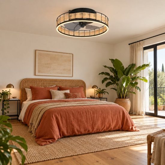 Eglo frana ventilatore da soffitto con luce led 28w cct 2700k 6500k con telecomando nero fino a 20mq