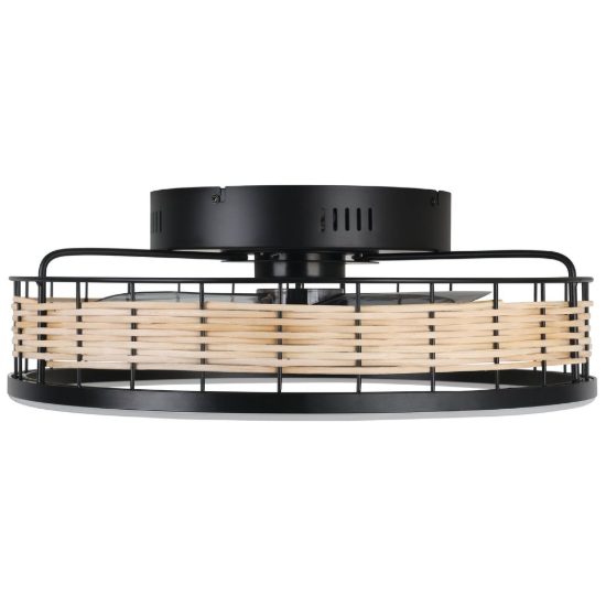 Eglo frana ventilatore da soffitto con luce led 28w cct 2700k 6500k con telecomando nero fino a 20mq