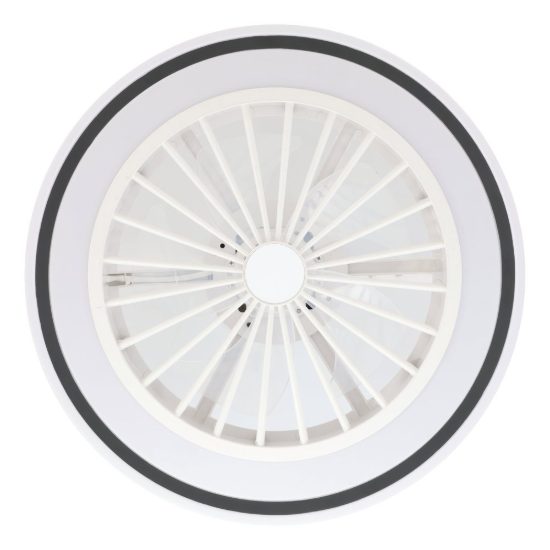 Eglo almeria ventilatore da soffitto con luce led 25,5w cct 2700k 6500k con telecomando bianco nero fino a 20mq