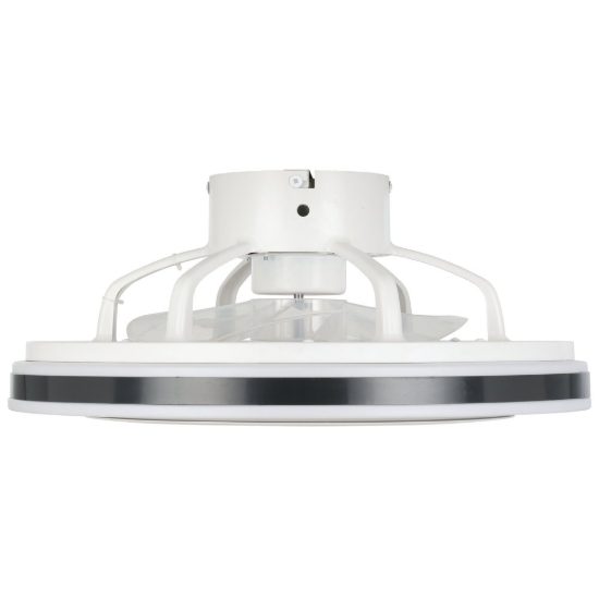 Eglo almeria ventilatore da soffitto con luce led 25,5w cct 2700k 6500k con telecomando bianco nero fino a 20mq