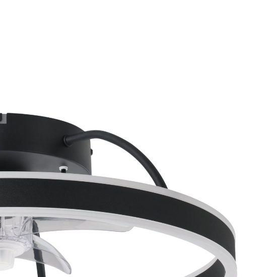 Eglo marinella ventilatore da soffitto dc con luce led 36w rgb cct 3000k 6500k con telecomando nero fino a 20mq