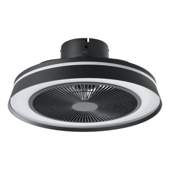 Eglo vallonia ventilatore da soffitto dc con luce led 31,5w rgb cct 2700k 6500k con telecomando nero fino a 13mq