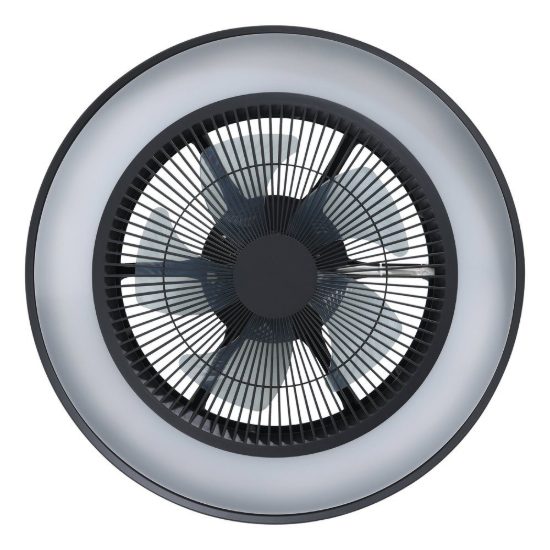 Eglo vallonia ventilatore da soffitto dc con luce led 31,5w rgb cct 2700k 6500k con telecomando nero fino a 13mq
