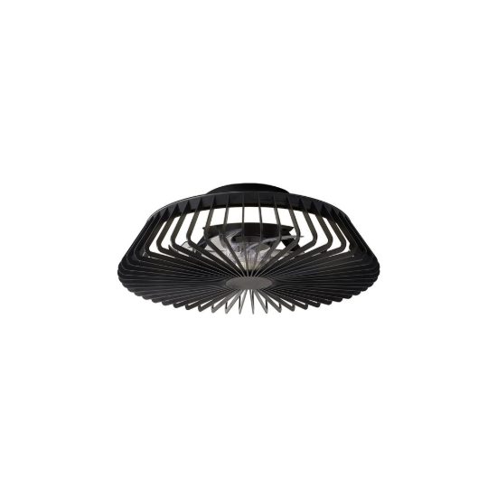 Ventilatore da soffitto nero con luce led 70w cct 2700k 5000k dimmerabile con telecomando fino a 13mq