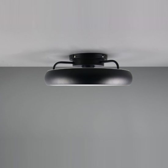 Ventilatore da soffitto led 20w cct 2700k 6500k con telecomando e anello luminoso nero per max 13mq