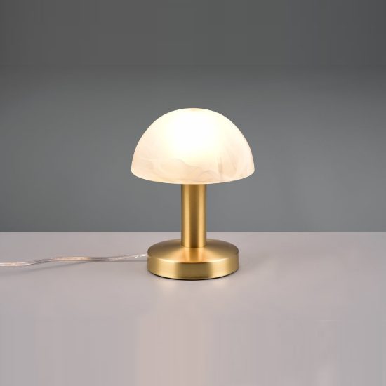 Abat-jour per comodino moderno a cupola ottone opaco