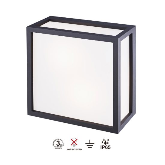 Plafoniera da esterno ip65 moderna grigio scuro