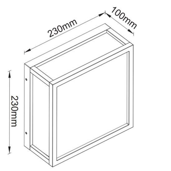Plafoniera da esterno ip65 moderna grigio scuro