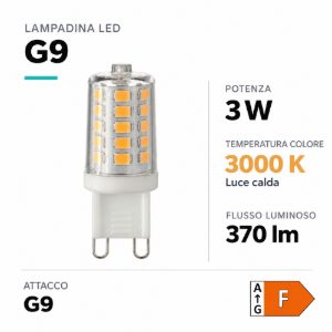 Lampadina g9 led 3w 3000k