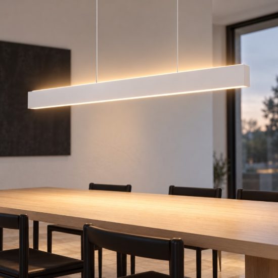 Lampadario lineare led 35w cct 2700k 6000k touch per sala da pranzo bi-emissione tortora