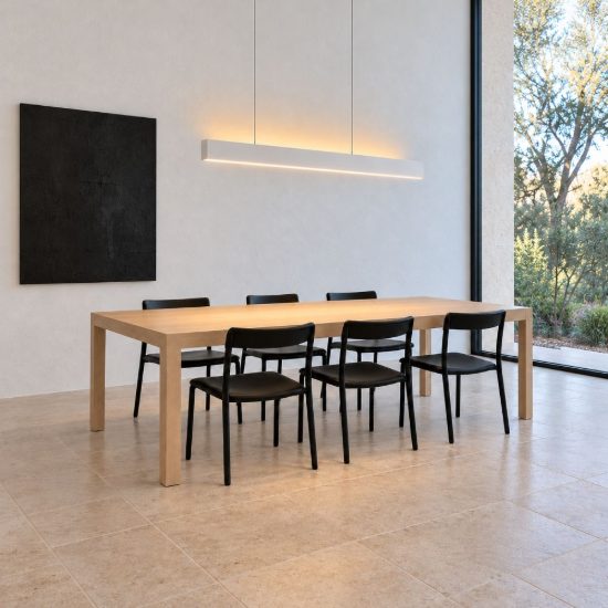 Lampadario lineare led 35w cct 2700k 6000k touch per sala da pranzo bi-emissione tortora
