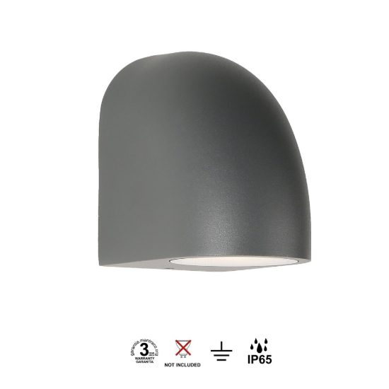 Applique parete per esterno antracite ip65