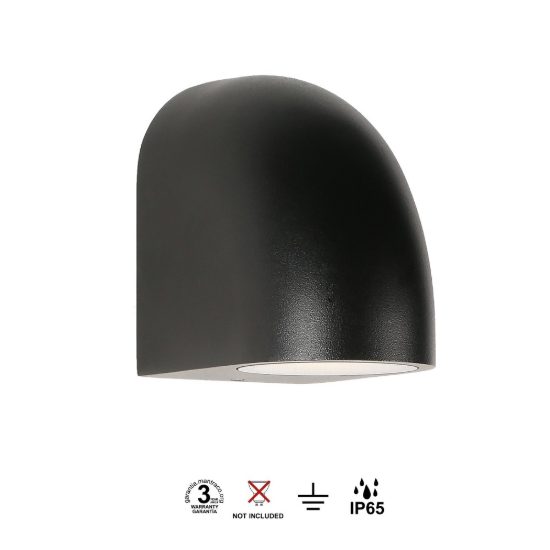 Applique da esterno mono emissione nera ip65
