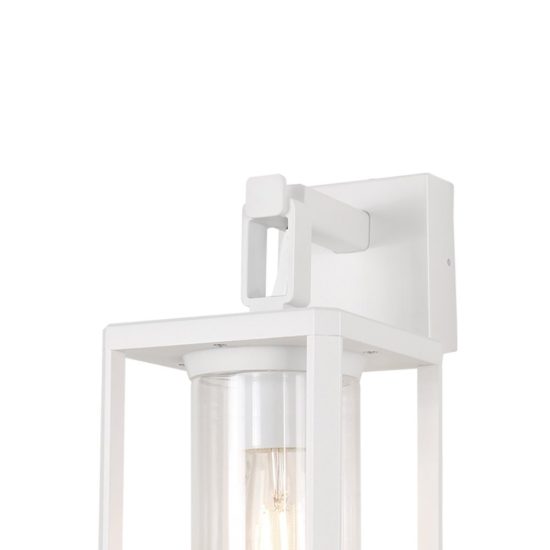 Applique da esterno ip65 lanterna moderna bianca vetro