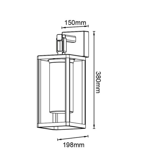 Applique da esterno ip65 lanterna moderna bianca vetro