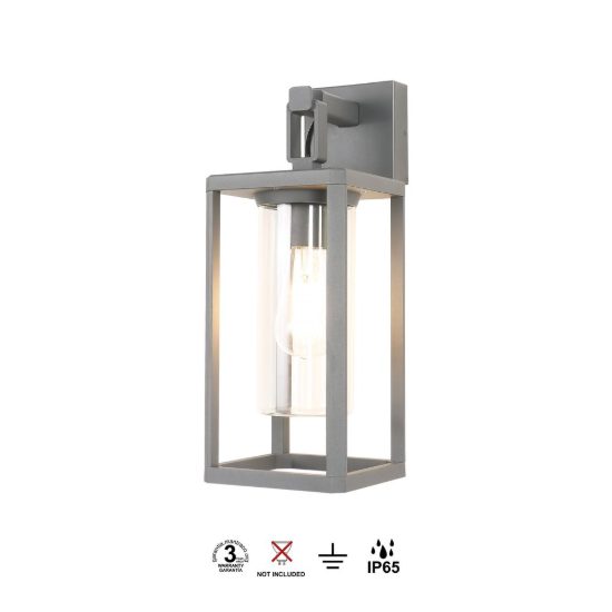 Applique lanterna per esterno ip65 moderna grigio