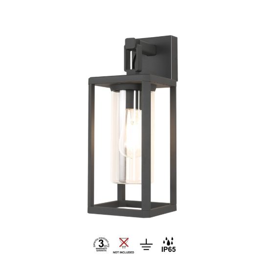 Applique da esterno moderna lanterna vetro ip65
