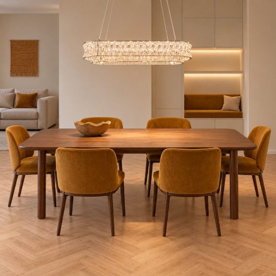 Lampadario per soggiorno led 52w cct 2300k 3000k 4000k rettangolare cromo con cristalli trasparenti