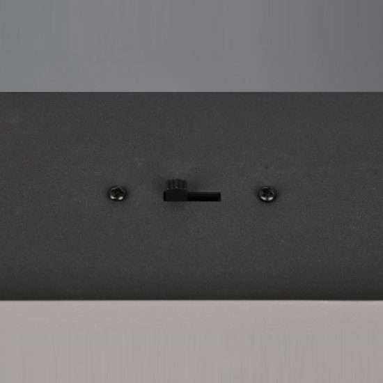 Lampadario 5 luci per salotto led 40w cct 2300k 3000k 4000k bi-emissione lineare nichel opaco nero