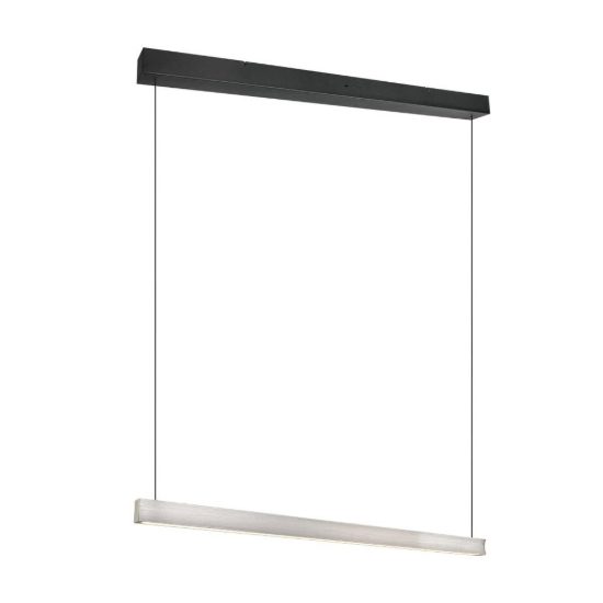 Lampadario per salotto lineare led 29w cct 2300k 3000k 4000k regolabile in altezza nichel opaco