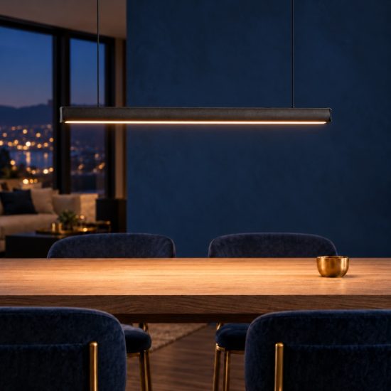 Lampadario per sala da pranzo lineare led 29w cct 2300k 3000k 4000k regolabile in altezza nero