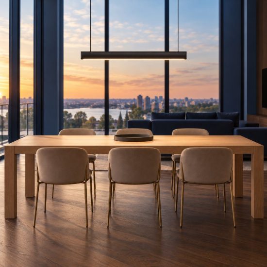 Lampadario per sala da pranzo lineare led 29w cct 2300k 3000k 4000k regolabile in altezza nero