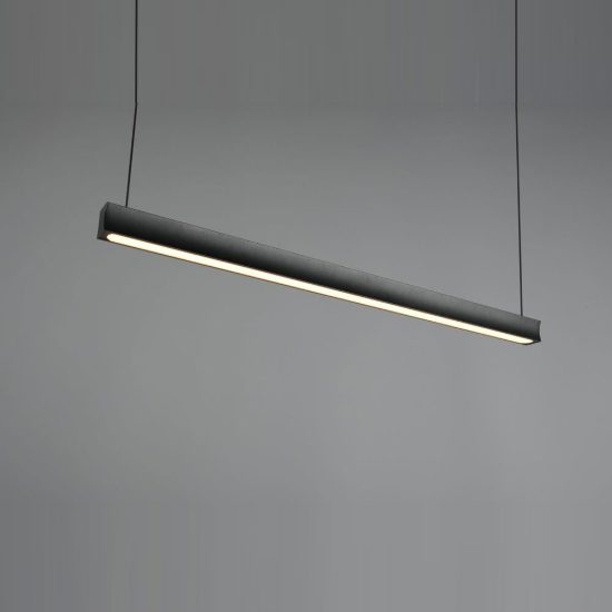 Lampadario per sala da pranzo lineare led 29w cct 2300k 3000k 4000k regolabile in altezza nero