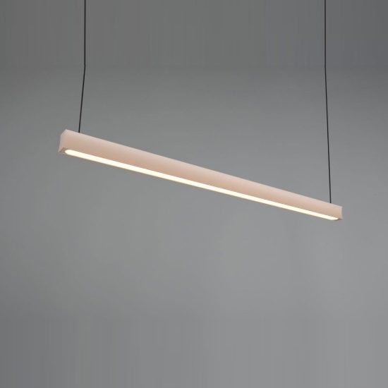 Lampadario per soggiorno lineare led 29w cct 2300k 3000k 4000k regolabile in altezza beige caldo