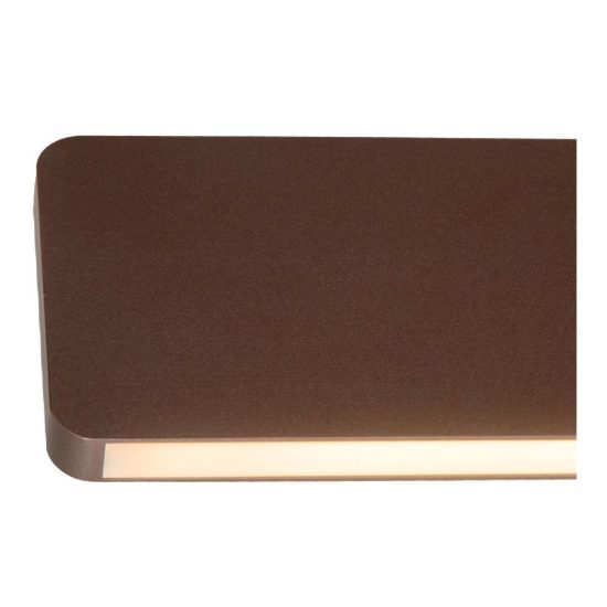 Applique grande per soggiorno moderna biemissione caffe led 28w cct 2700k 4000k