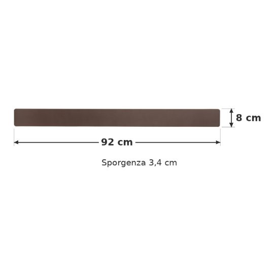 Applique grande per soggiorno moderna biemissione caffe led 28w cct 2700k 4000k