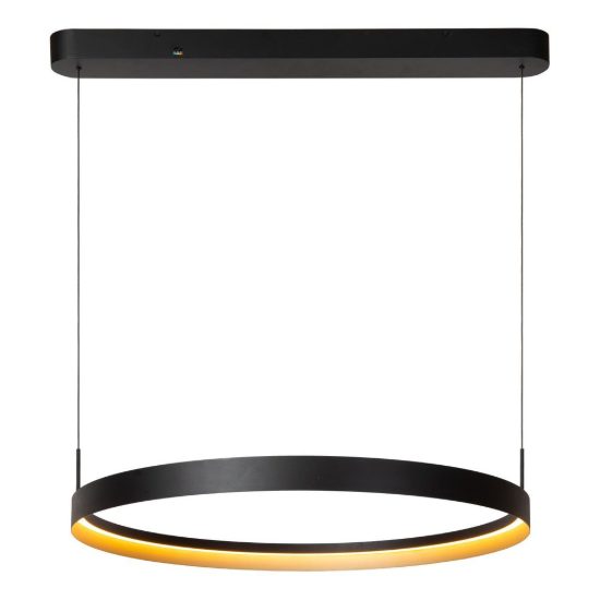 Lampadario ad anello per sala da pranzo nero champagne led 60w cct 2200k 2700k 3000k