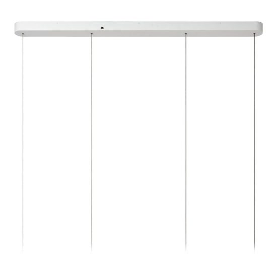 Lampadario con 2 pendenti ad anello bianco champagne led 76w cct 2200k 2700k 3000k