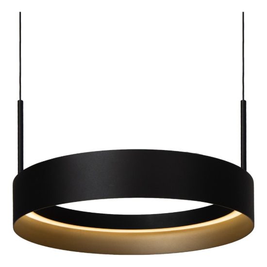 Lampadario con 3 pendenti ad anello per cucina nero champagne led 55,8w cct 2200k 2700k 3000k