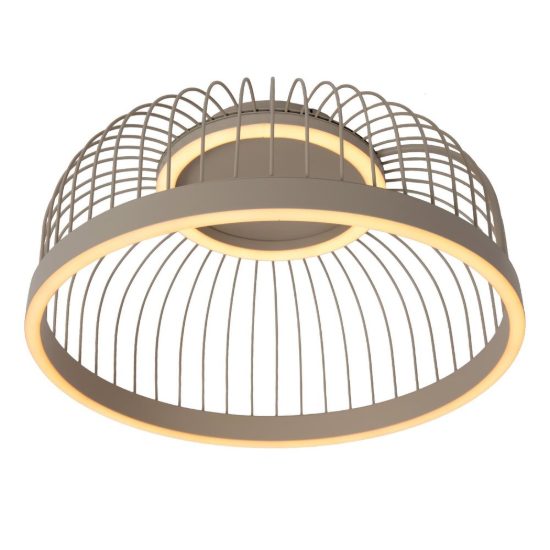 Plafoniera a gabbia per camera da letto moderna tortora led 22w cct 2200k 3300k 4000k dimmerabile