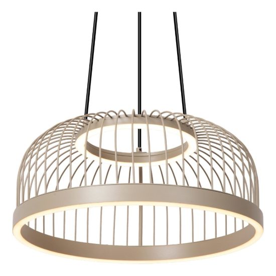 Lampadario a sospensione a cupola per cucina tortora led 22w cct 2200k 3300k 4000k dimmerabile
