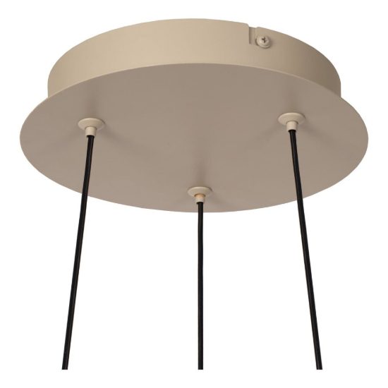 Lampadario a sospensione a cupola per cucina tortora led 22w cct 2200k 3300k 4000k dimmerabile