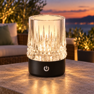 Lampada da tavolino per esterno nera led 3000k ip44 ricaricabile dimmerabile
