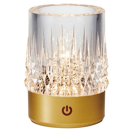 Lampada da tavolino per esterno ip44 oro led 3000k ricaricabile