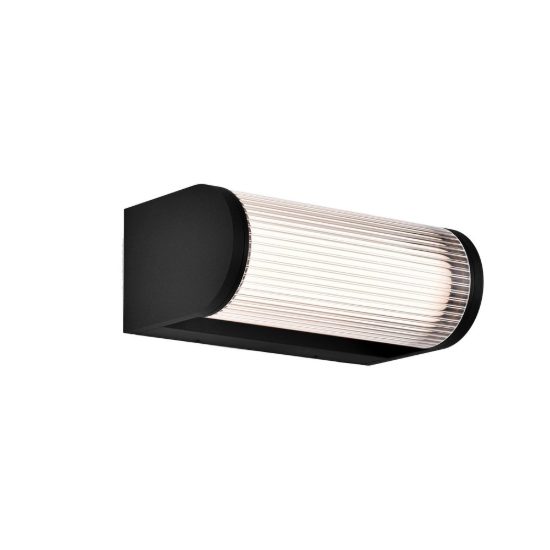 Applique da esterno moderna nera led 12w 3000k ip65