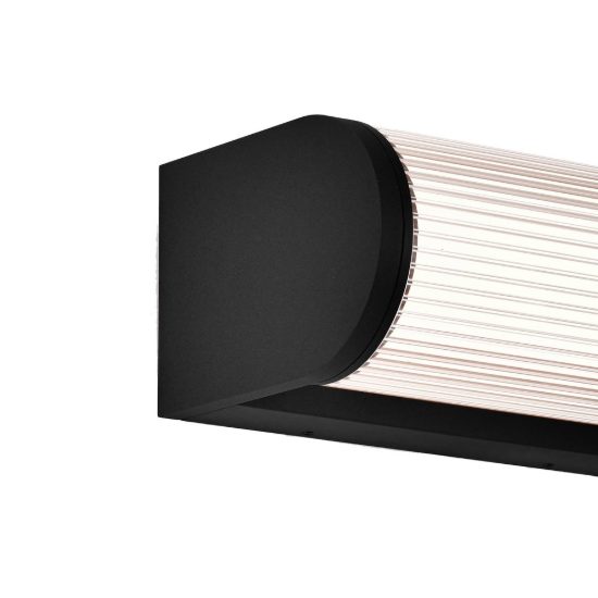 Applique da esterno moderna nera led 12w 3000k ip65