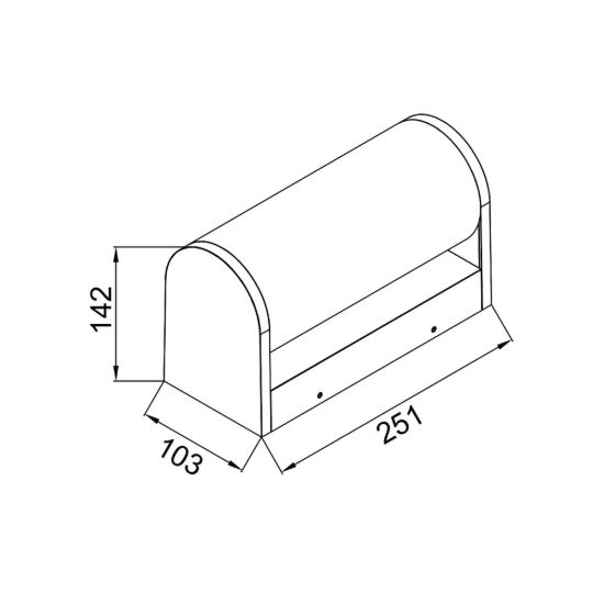 Applique da esterno moderna nera led 12w 3000k ip65